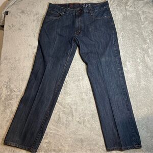 Men's Dark Blue Straight Jeans